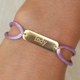 Engraved name bracelet woman